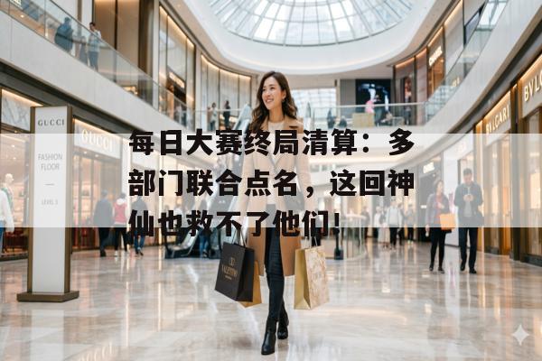 每日大赛终局清算:多部门联合点名,这回神仙也救不了他们!